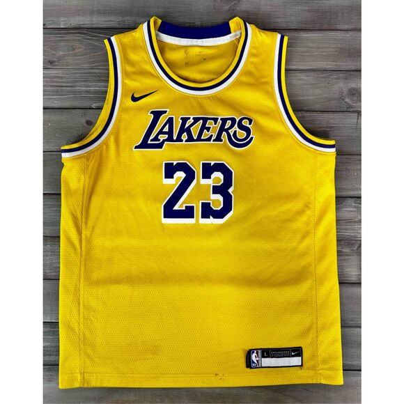 Nike Men's Los Angeles Lakers Lebron James Icon Edition Swingman Jersey Size Lar - Picture 3 of 12